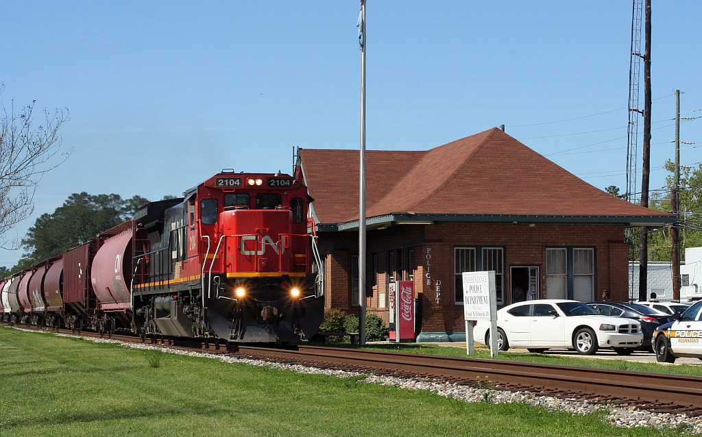 CN 2104 going by the depot